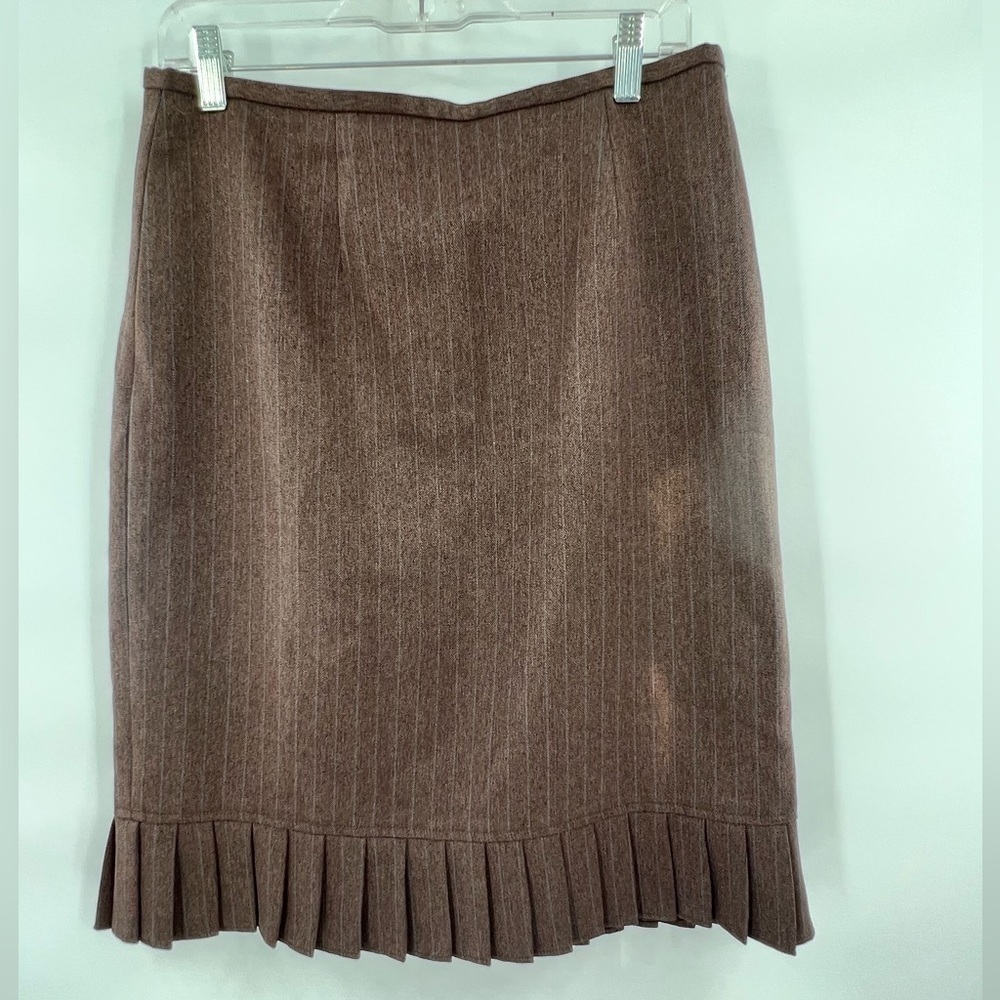 Blacker brown pleated skirt size 8